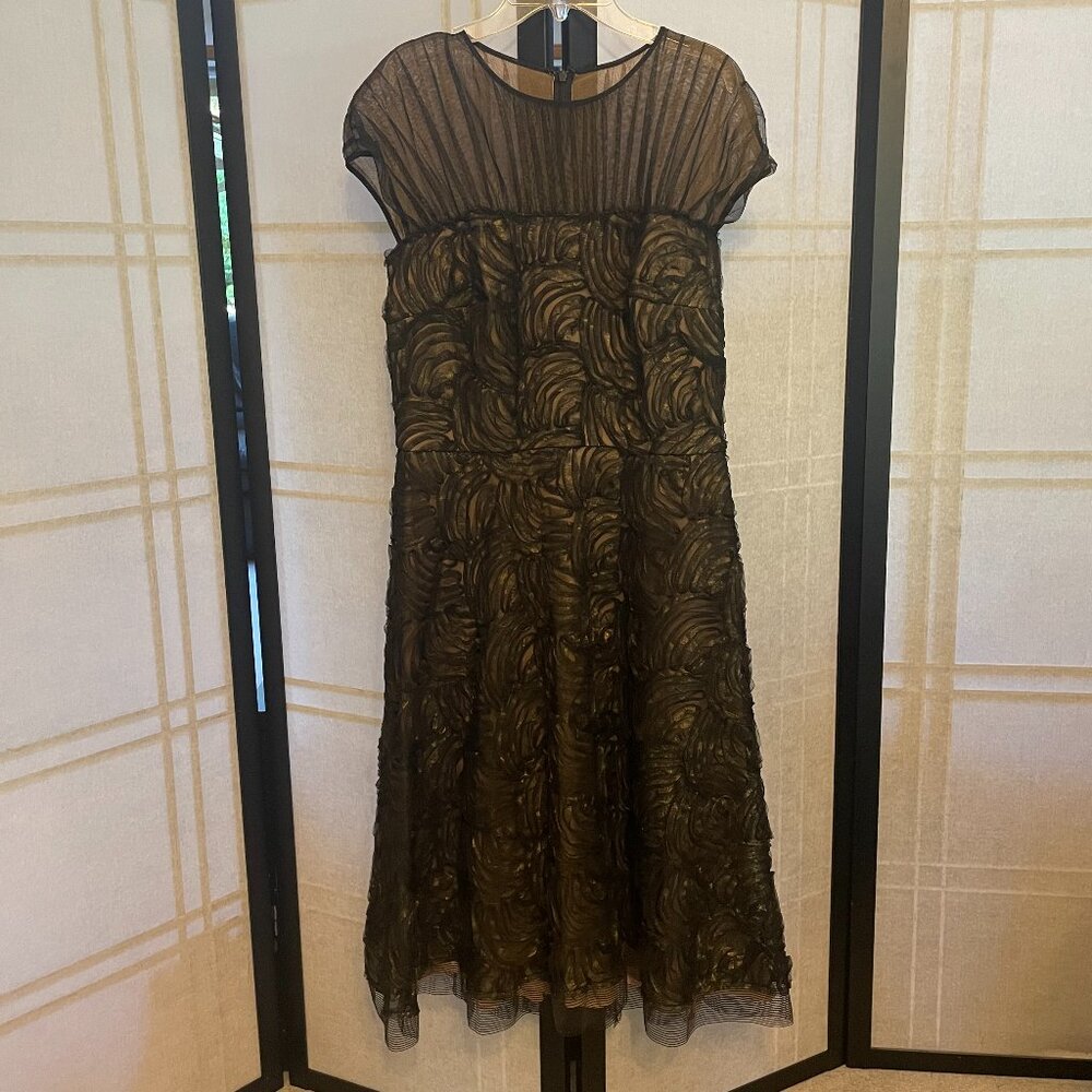 Tadashi Shoji Black & Gold Dress